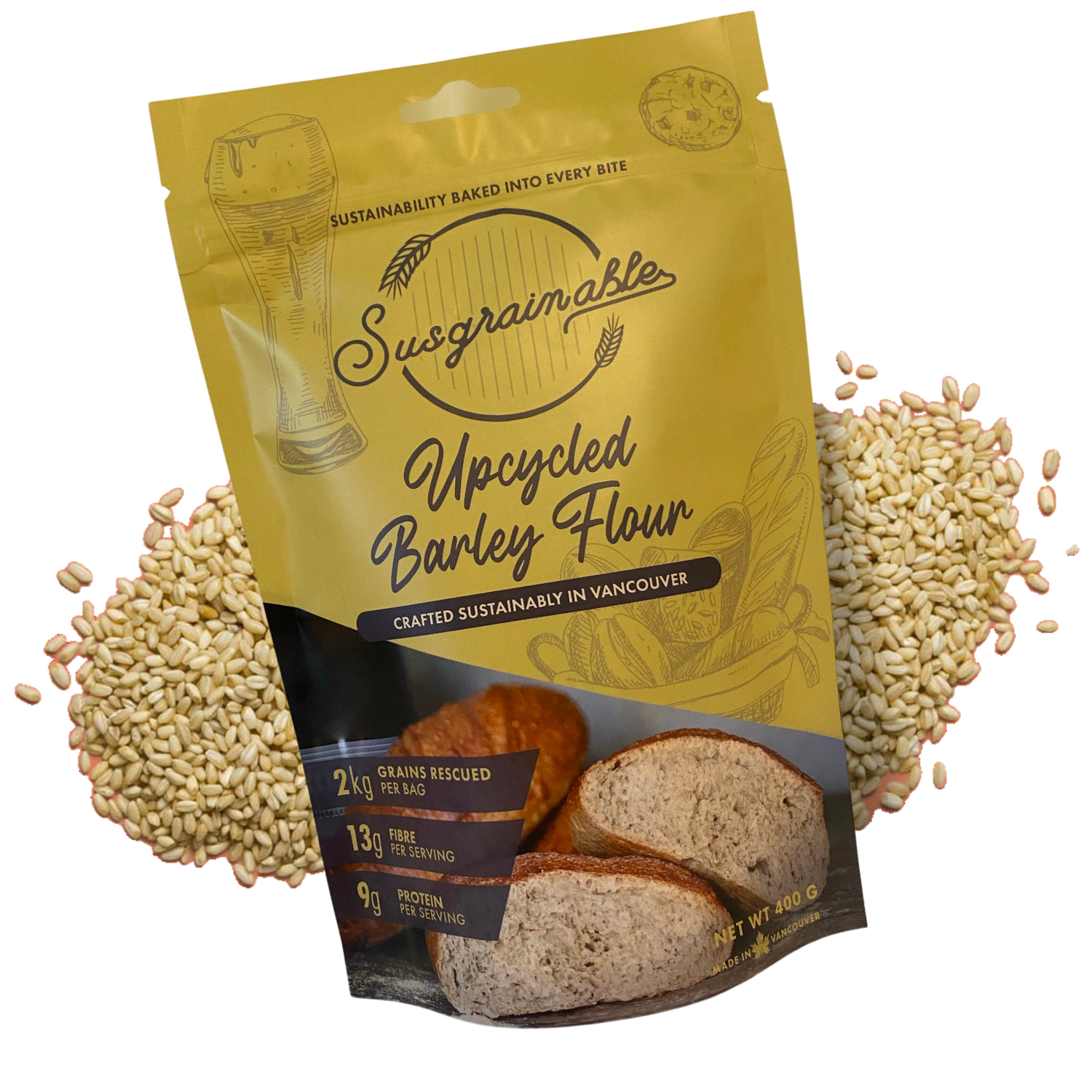 Upcycled Barley Flour with Malt