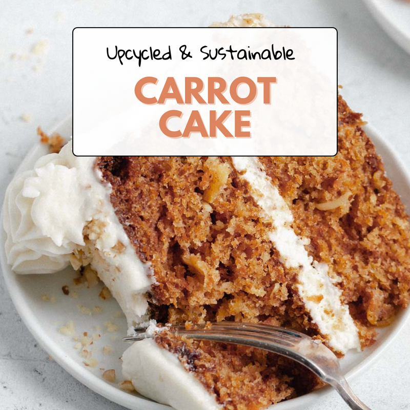 Simple Carrot Cake with Upcycled Barley Flour Pancake Mix